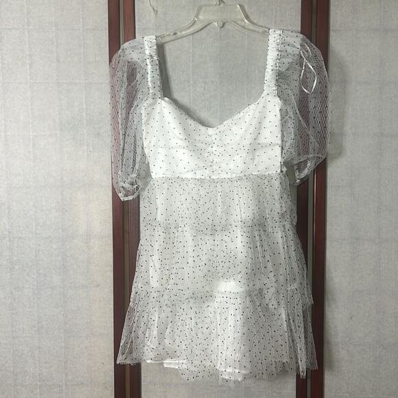 ALICE MCCALL MYSTERIA MINI POLKA DOT COCKTAIL DRESS IN PORCELAIN SZ US4‎ EU 36 - Picture 3 of 16